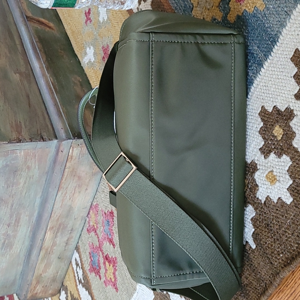 Kate Spade Chelsea Medium Nylon Satchel Crossbody Bag Enchanted Green - Picture 4 of 10